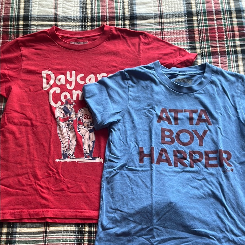 Kids Graphic T-Shirts - Red and Blue
